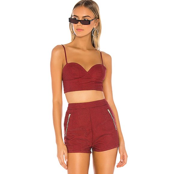 superdown Pants - REVOLVE Chloe Shorts High Waisted Red Size Small